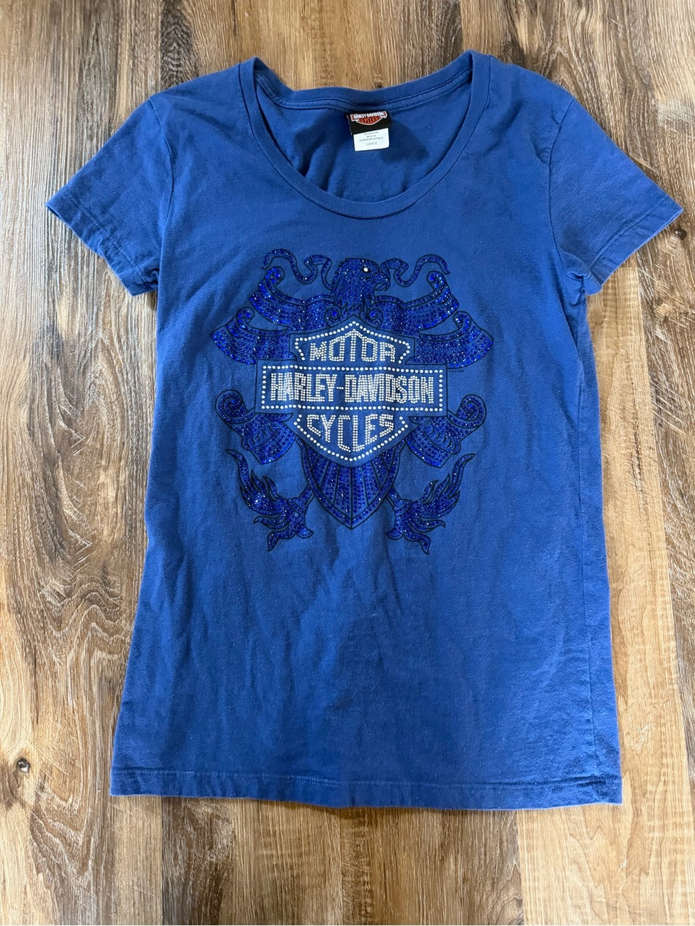 Harley-Davidson Navy Logo Crew Neck Tee